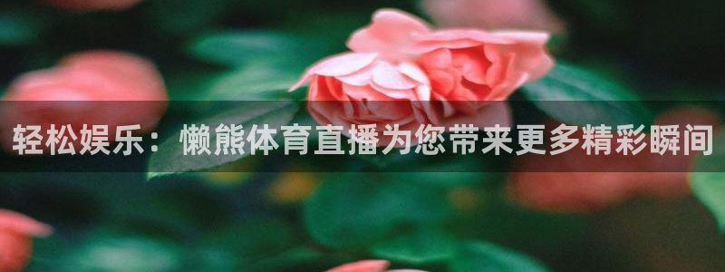 壹号娱乐电子：轻松娱乐：懒熊体育直播为您带来更多精彩瞬间