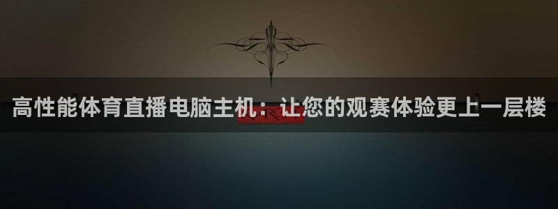 pg壹号娱乐：高性能体育直播电脑主机：让您的观赛体验更上一层楼